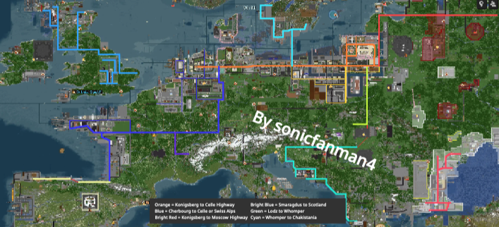 roman empire map of roads my own work